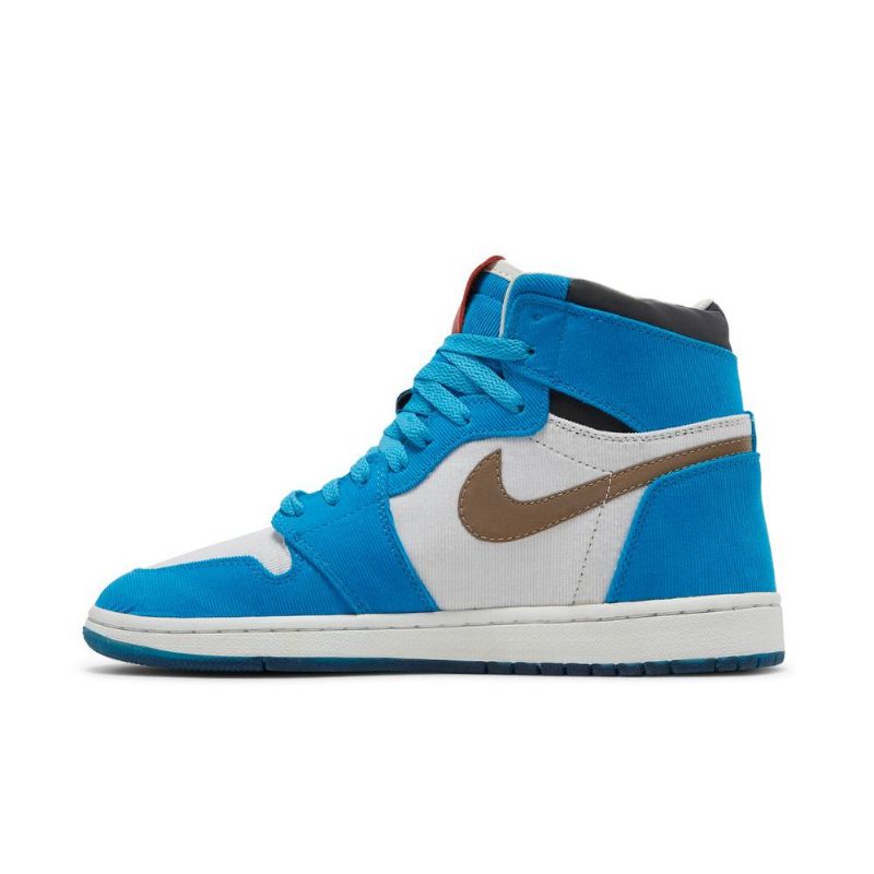 Air Jordan 1 Twix The Shoe Surgeon Høy Blå Hvit Svart Brun Herresko