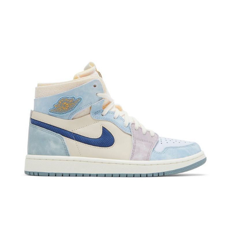 Air Jordan 1 Zoom cmft Blå Beige Marine Hvit Herresko