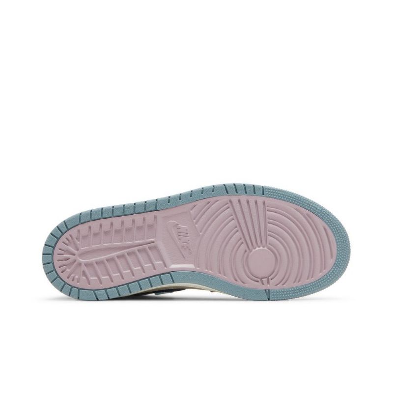 Air Jordan 1 Zoom cmft Blå Beige Marine Hvit Herresko