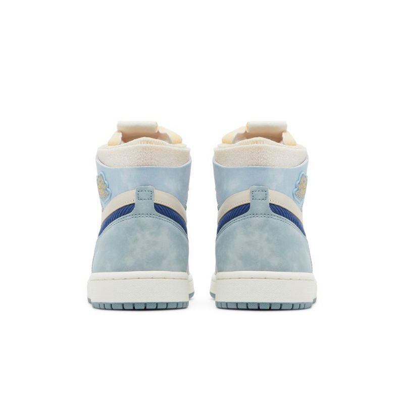 Air Jordan 1 Zoom cmft Blå Beige Marine Hvit Herresko