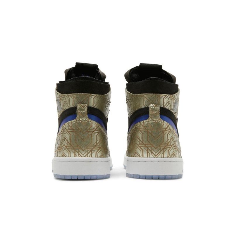 Air Jordan 1 Zoom Comfort Gull Svart Blå Herresko