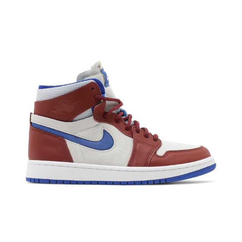 Air Jordan 1 Zoom Comfort Hvit Bordeaux Blå Damesko