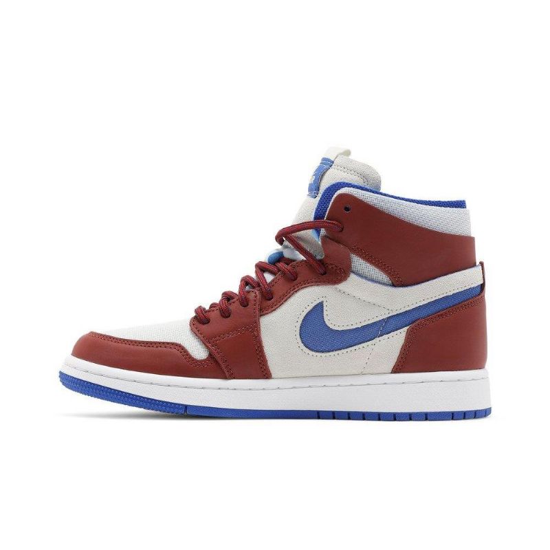 Air Jordan 1 Zoom Comfort Hvit Bordeaux Blå Damesko