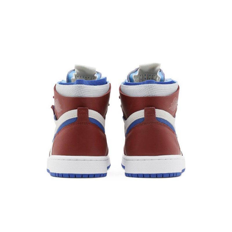 Air Jordan 1 Zoom Comfort Hvit Bordeaux Blå Damesko
