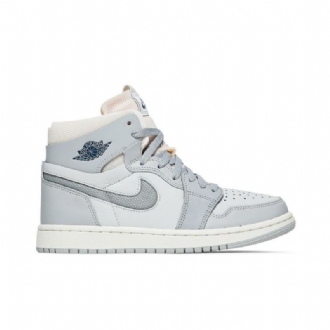Air Jordan 1 Zoom Comfort Hvit Grå Herresko