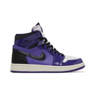 Air Jordan 1 Zoom Comfort Lilla Svart Hvit Damesko