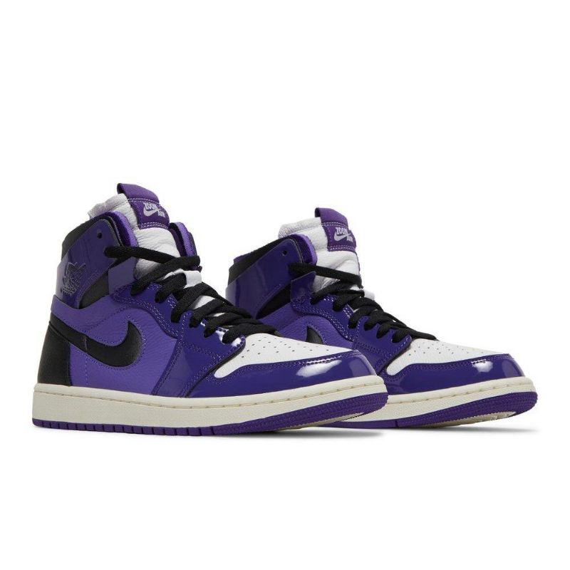 Air Jordan 1 Zoom Comfort Lilla Svart Hvit Damesko