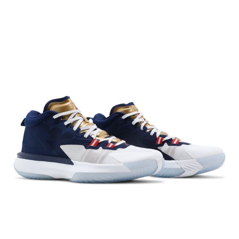 Air Jordan Zion 1 Blå Hvitt Gull Herresko