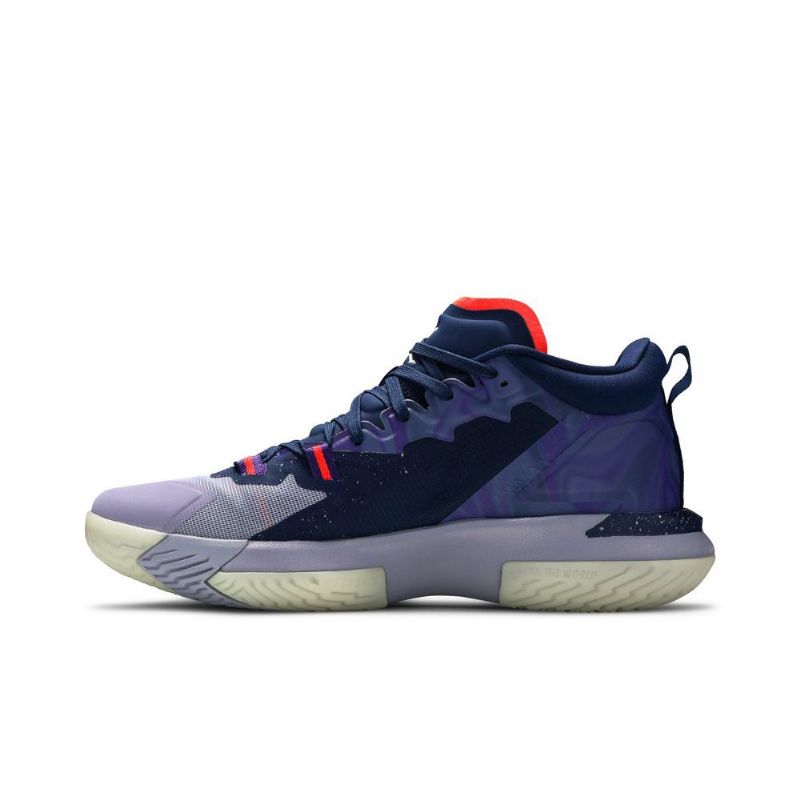 Air Jordan Zion 1 Blå Lilla Rød Grå Herresko