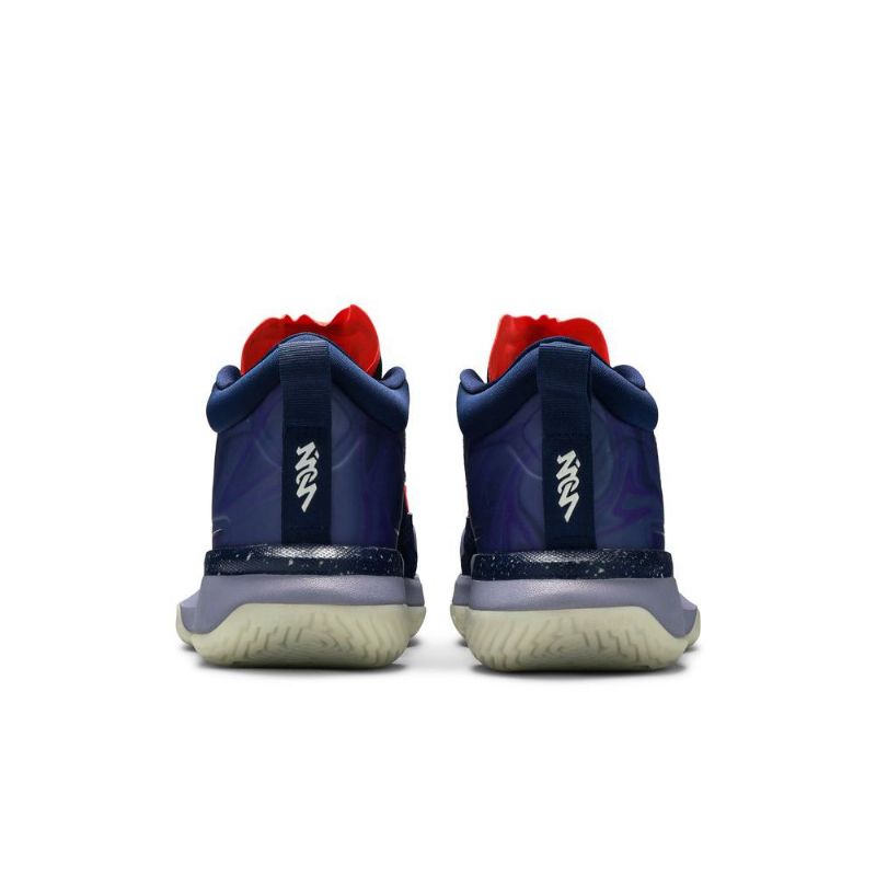 Air Jordan Zion 1 Blå Lilla Rød Grå Herresko