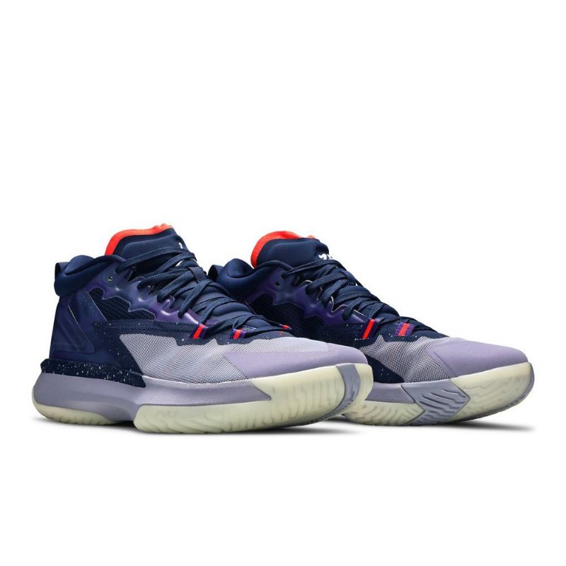 Air Jordan Zion 1 Blå Lilla Rød Grå Herresko