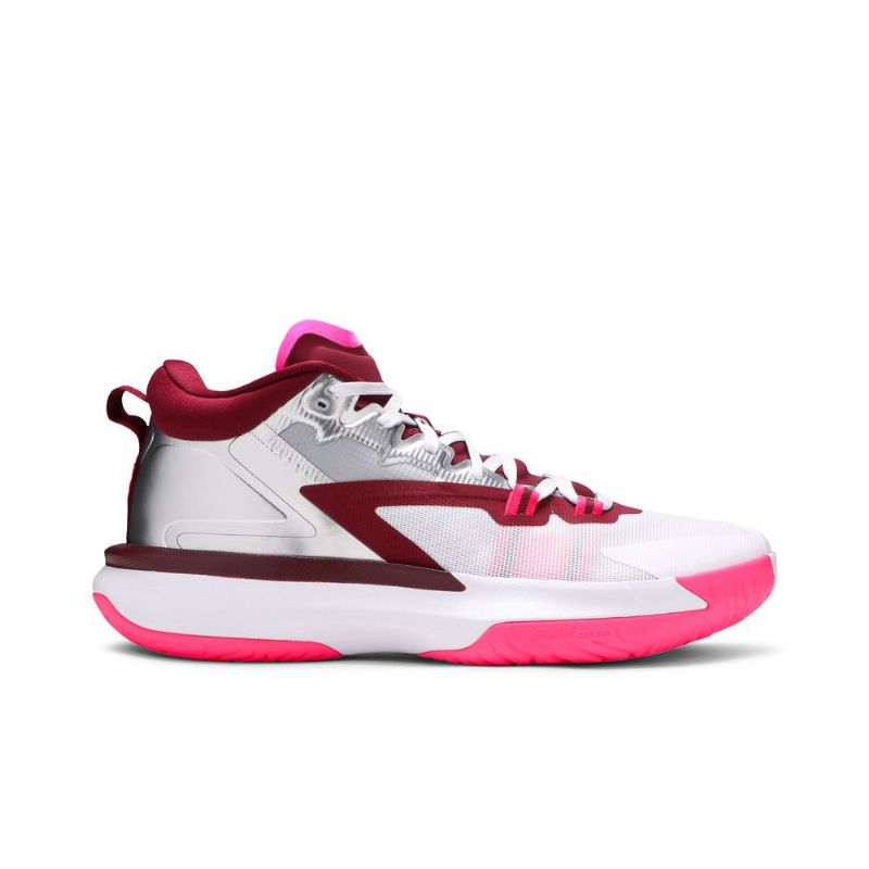Air Jordan Zion 1 Hvit Rosa Rød Sølv Herresko