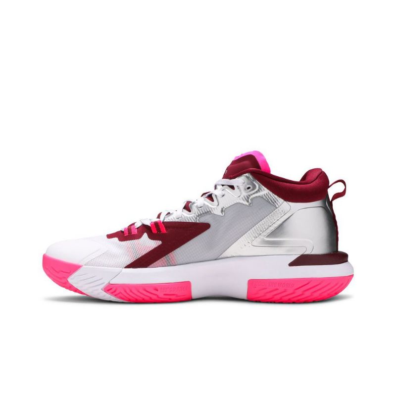 Air Jordan Zion 1 Hvit Rosa Rød Sølv Herresko