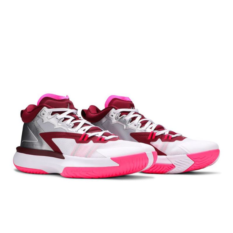 Air Jordan Zion 1 Hvit Rosa Rød Sølv Herresko
