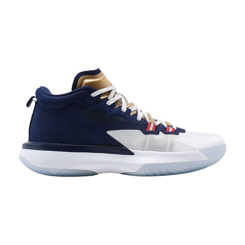 Air Jordan Zion 1 Pf Blått Hvitt Gull Herresko