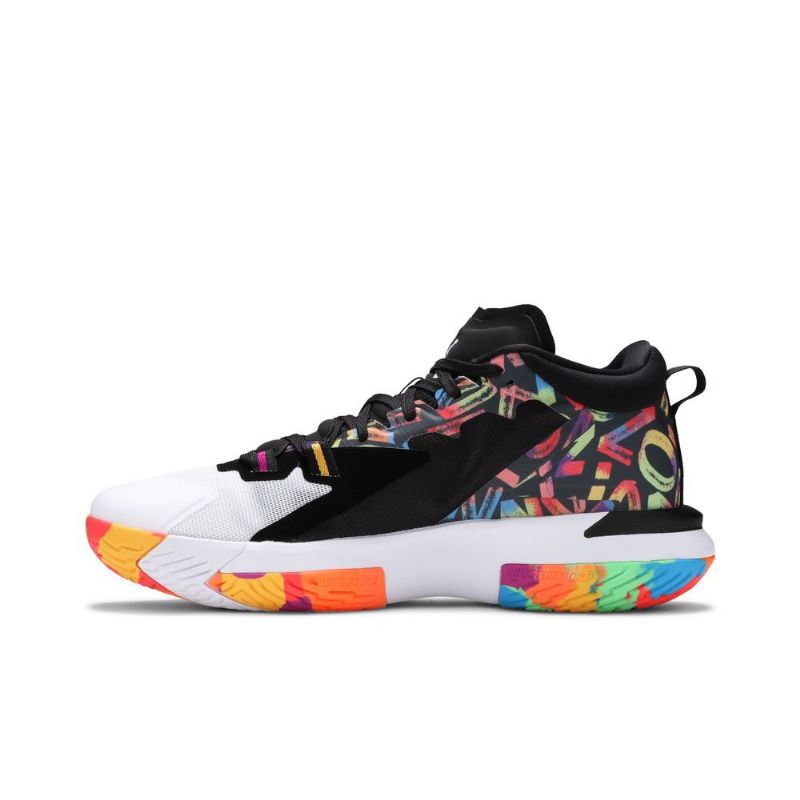 Air Jordan Zion 1 Pf Svart Hvit Flerfarget Herresko