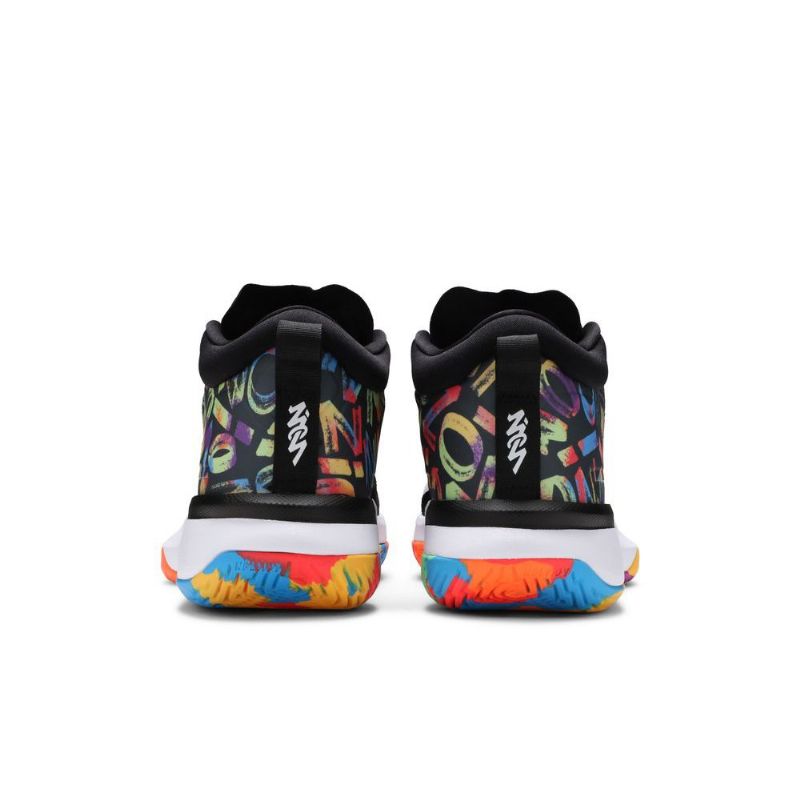 Air Jordan Zion 1 Pf Svart Hvit Flerfarget Herresko
