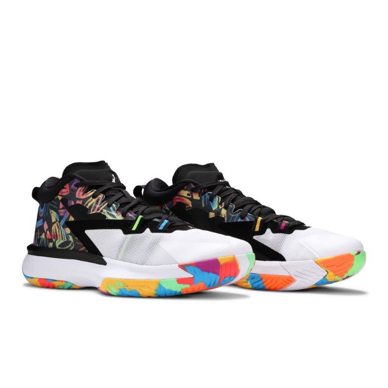 Air Jordan Zion 1 Pf Svart Hvit Flerfarget Herresko