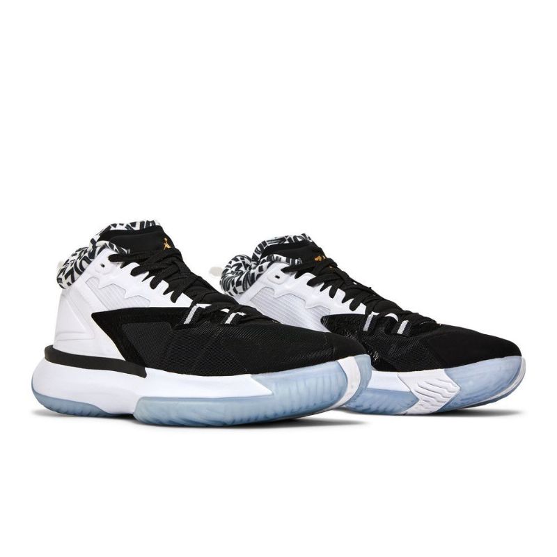 Air Jordan Zion 1 Pf Svart Hvitt Gull Herresko