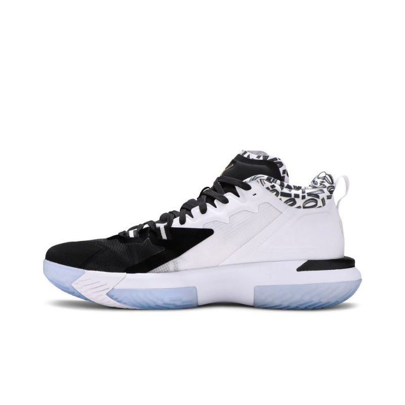 Air Jordan Zion 1 Svart Hvitt Gull Herresko