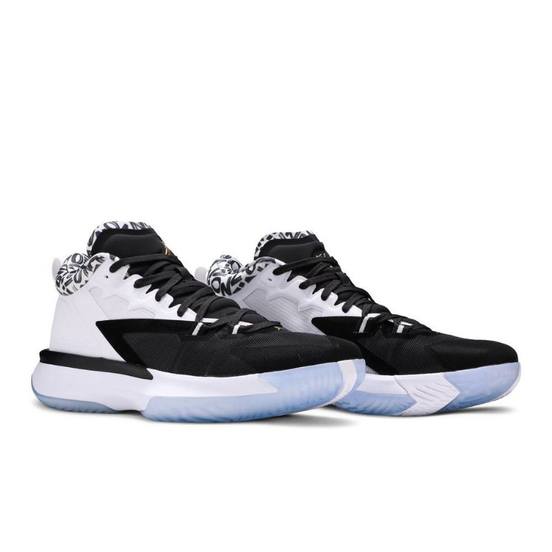 Air Jordan Zion 1 Svart Hvitt Gull Herresko