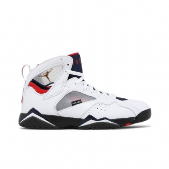 Air Jordan 7 Paris Saint-germain Retro Hvit Marineblå Rød Herresko
