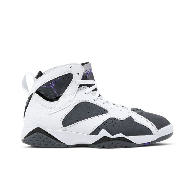 Air Jordan 7 Retro Hvit Grå Lilla Herresko