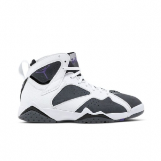 Air Jordan 7 Retro Hvit Grå Lilla Herresko