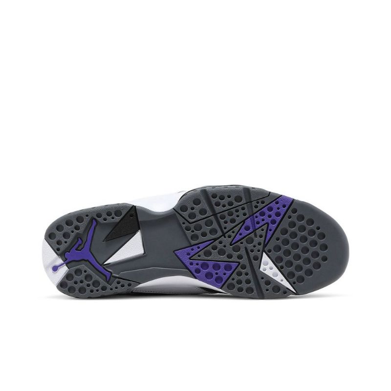 Air Jordan 7 Retro Hvit Grå Lilla Herresko