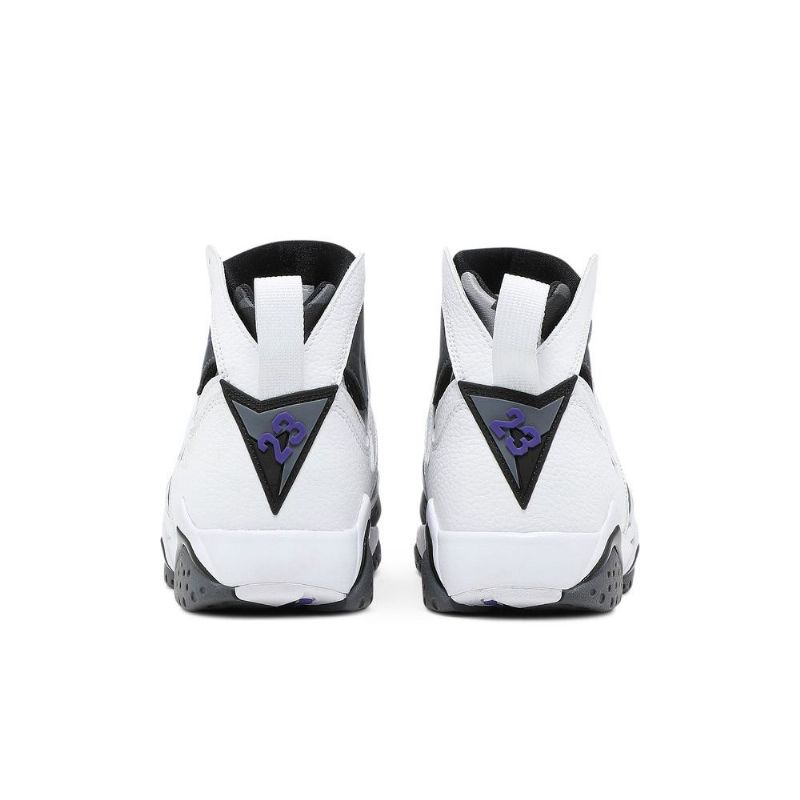 Air Jordan 7 Retro Hvit Grå Lilla Herresko