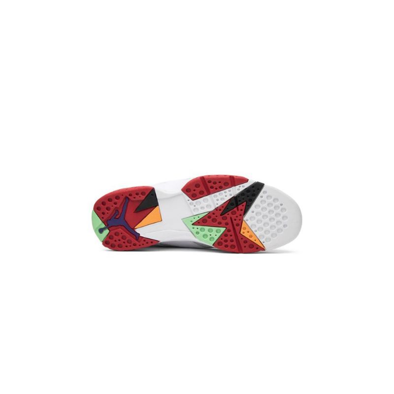 Air Jordan 7 Retro Hvit Rød Herresko