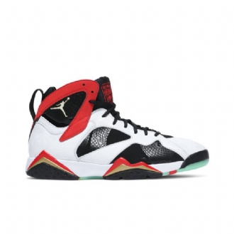 Air Jordan 7 Retro Hvit Rød Svart Gull Herresko
