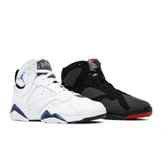 Air Jordan 7 Retro Hvit Svart Grå Blå Herresko
