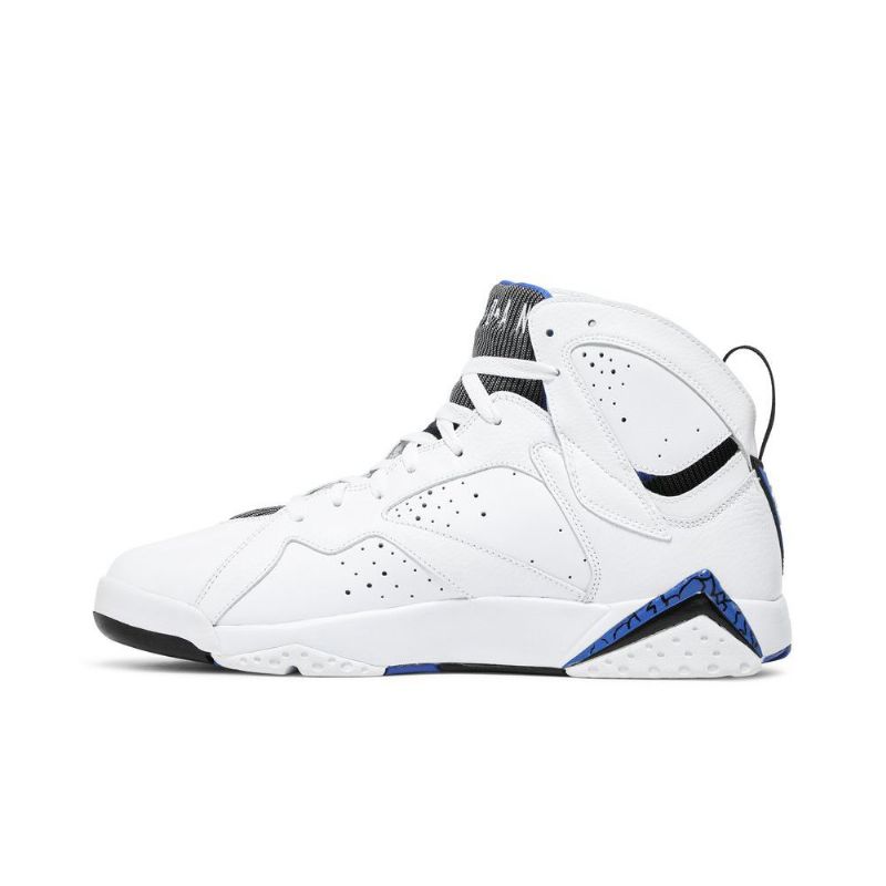 Air Jordan 7 Retro Hvit Svart Grå Blå Herresko
