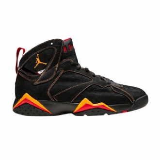 Air Jordan 7 Retro Svart Oransje Rød Herresko