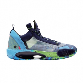 Air Jordan 34 Lav Lilla Grønn Blå Grå Herresko