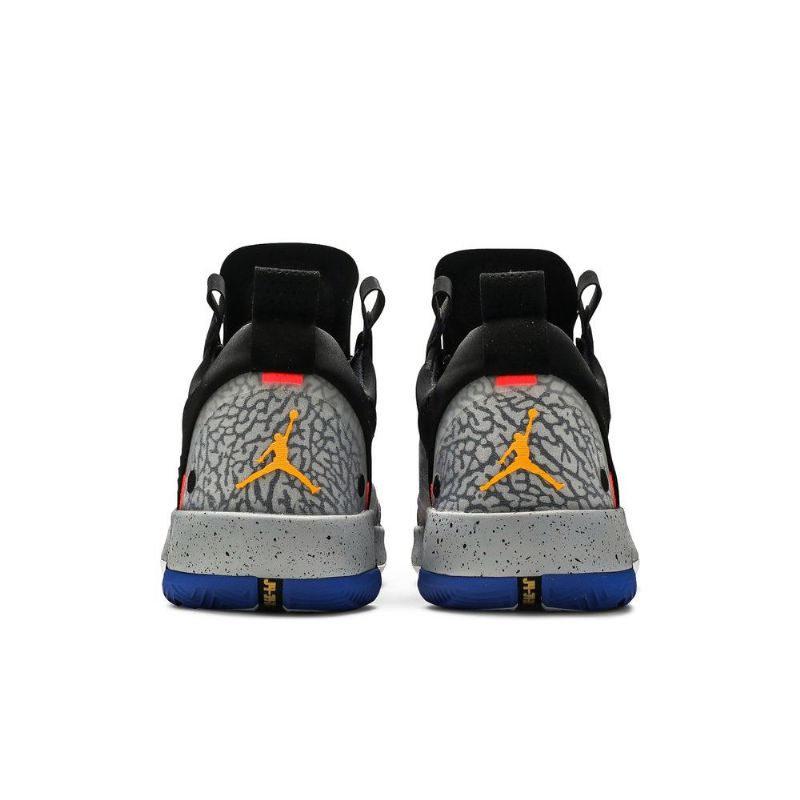 Air Jordan 34 Lav Pf Svart Oransje Grå Herresko
