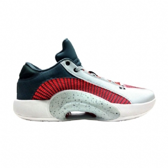 Air Jordan 34 Lav Sølv Rød Marine Hvit Herresko