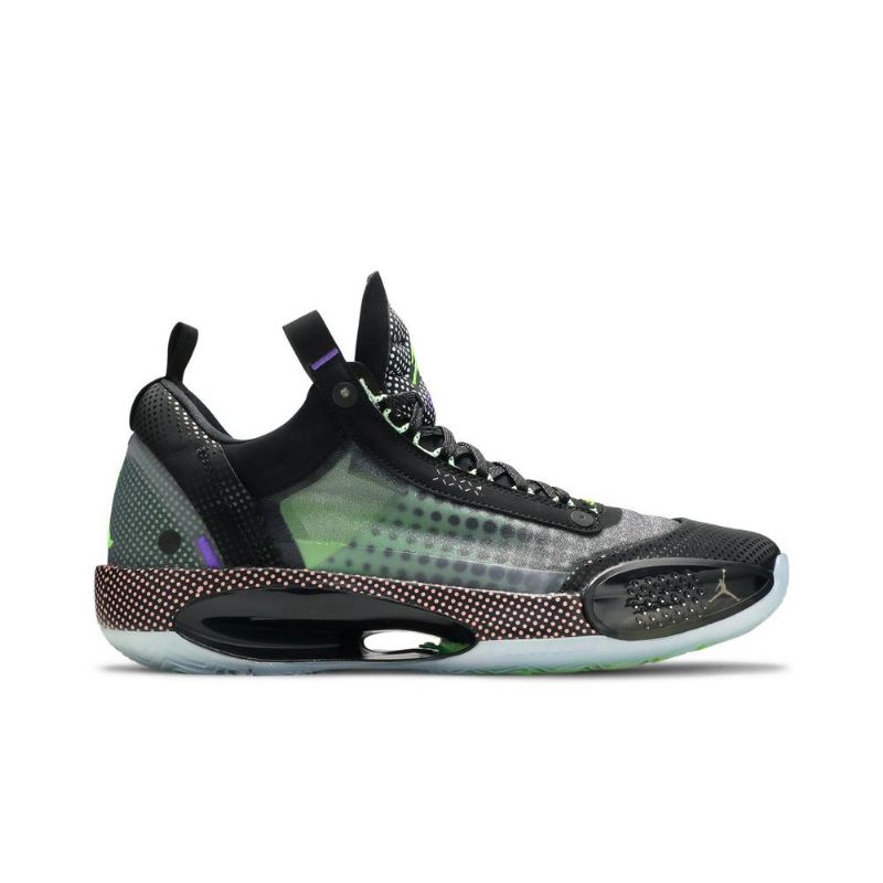 Air Jordan 34 Lav Svart Hvit Grønn Rosa Herresko