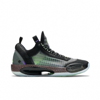 Air Jordan 34 Lav Svart Hvit Grønn Rosa Herresko
