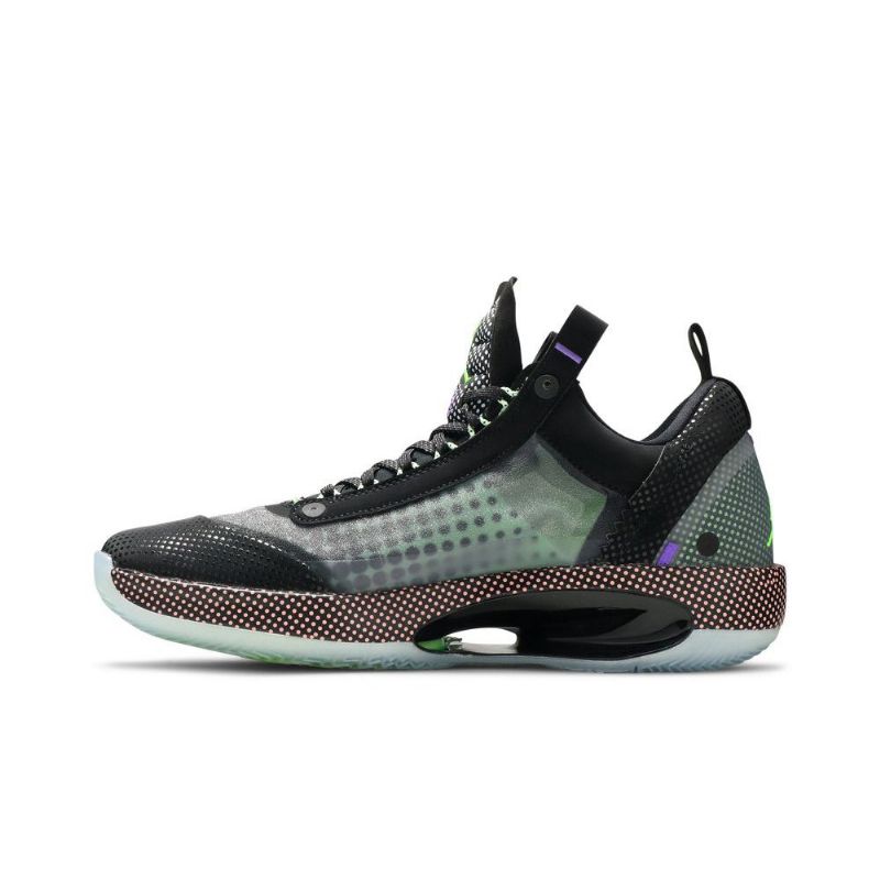 Air Jordan 34 Lav Svart Hvit Grønn Rosa Herresko