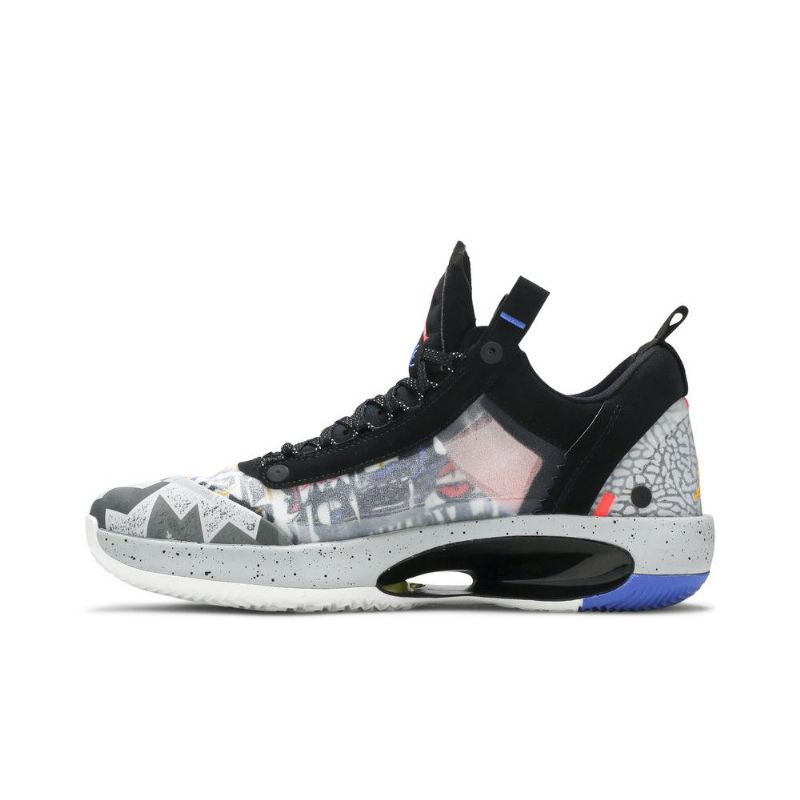 Air Jordan 34 Lav Svart Oransje Grå Herresko