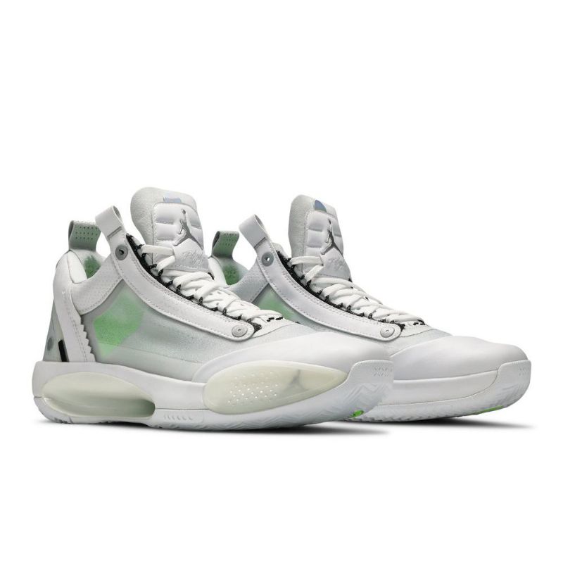 Air Jordan 34 Low Hvit Sølv Herresko