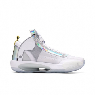 Air Jordan 34 Pf Hvit Sølv Herresko