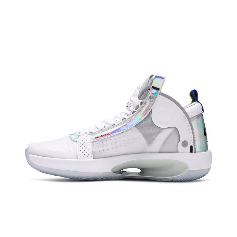 Air Jordan 34 Pf Hvit Sølv Herresko