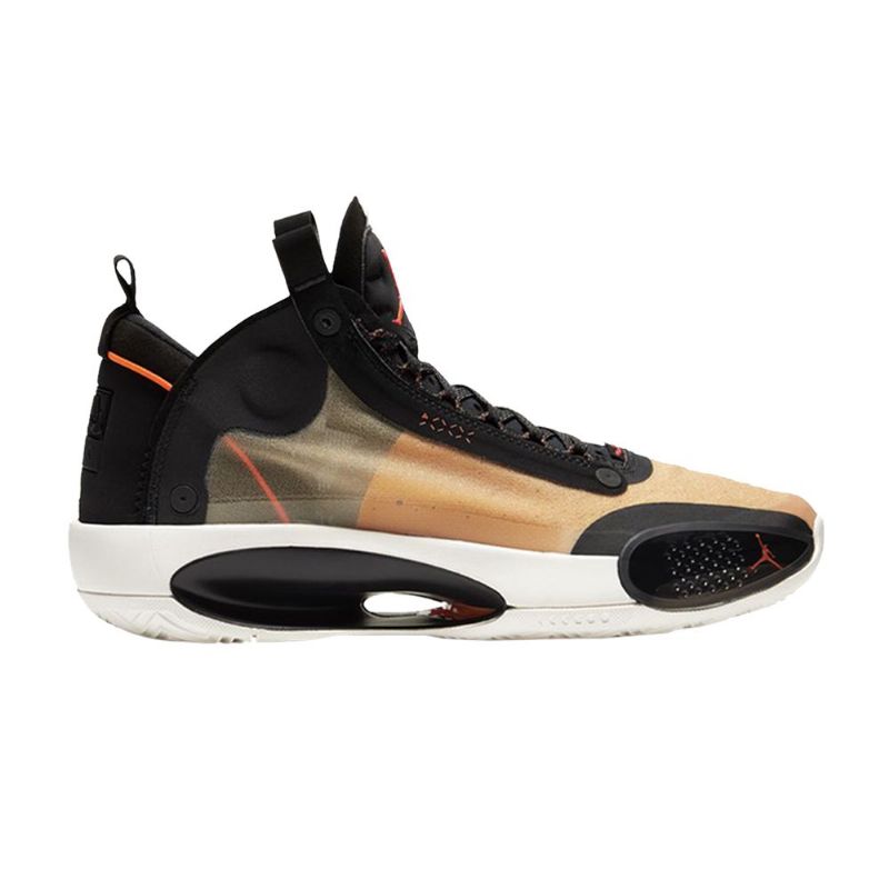 Air Jordan 34 Pf Svart Brun Oliven Grønn Oransje Herresko