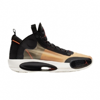 Air Jordan 34 Pf Svart Brun Oliven Grønn Oransje Herresko