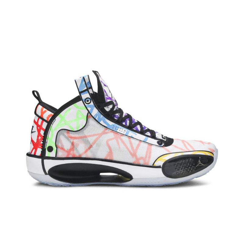 Air Jordan 34 Zion Williamson Hvite Flerfargede Herresko