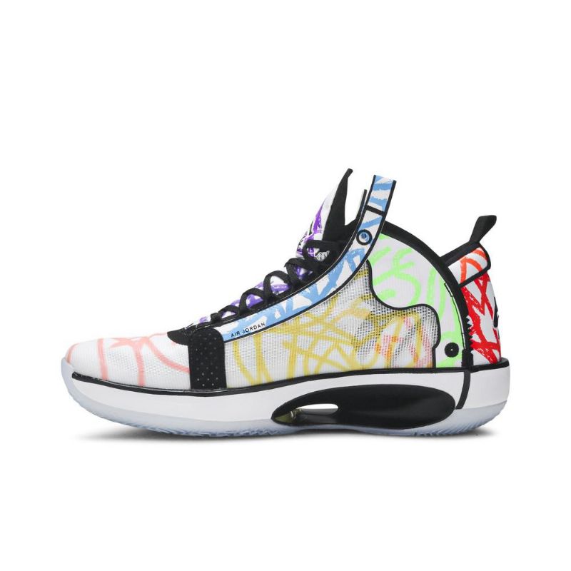 Air Jordan 34 Zion Williamson Hvite Flerfargede Herresko