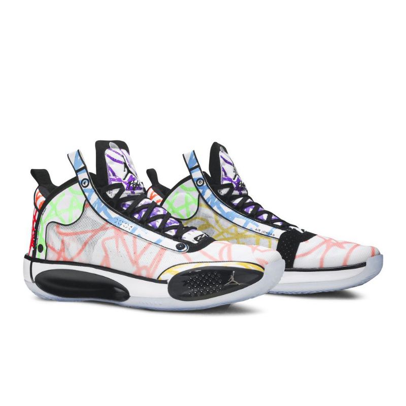 Air Jordan 34 Zion Williamson Hvite Flerfargede Herresko
